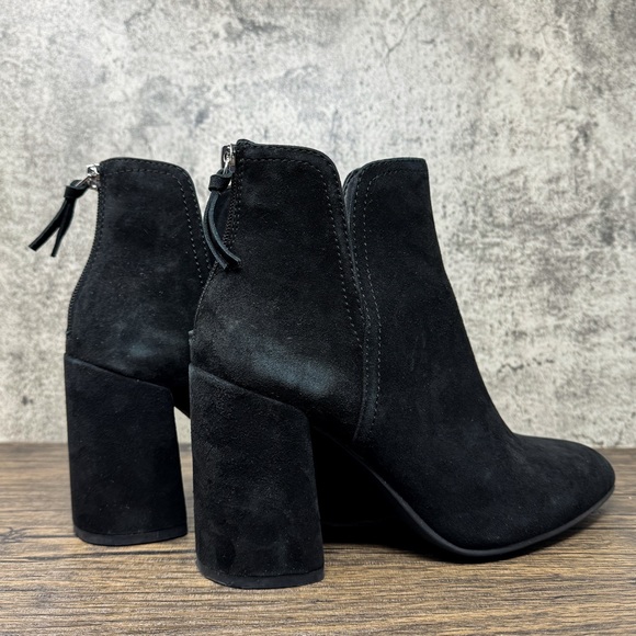 Steve Madden black suede Thrived ankle boots, black leather, size 8.5 - Picture 8 of 9